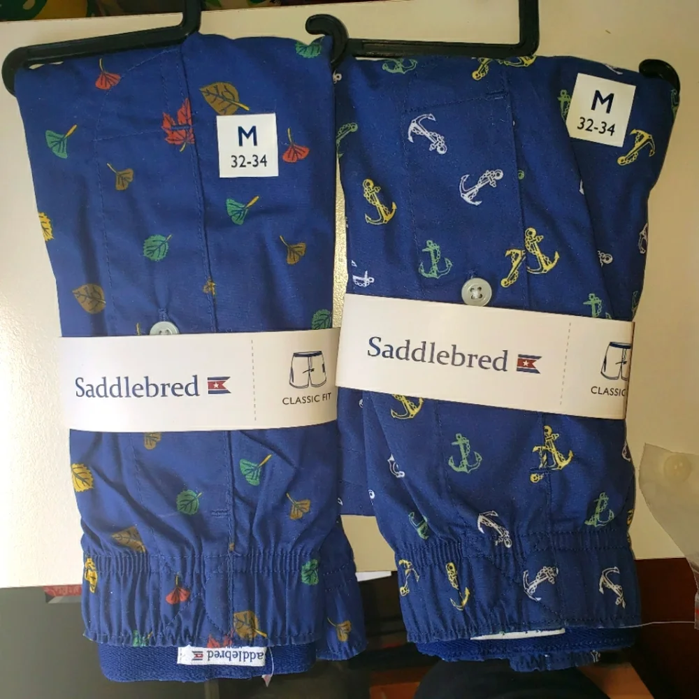 2 New Saddlebred Men"s Classic Fit Boxers. M 32-34 - Picture 1 of 4